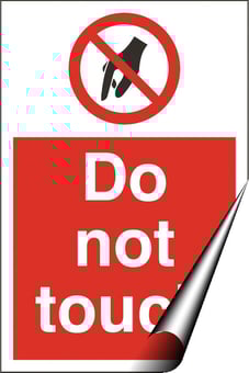 Picture of Do Not Touch Sign LARGE - 400 x 600Hmm - Self Adhesive Vinyl - [AS-EC46-SAV]