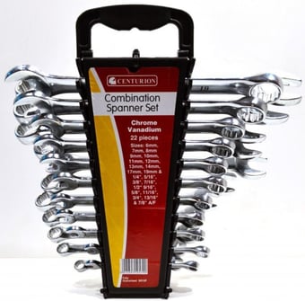 picture of 22 Piece CV Combination Spanner Set Mirror Polished - 6-19mm - [CI-SR10P] - (DISC-X)