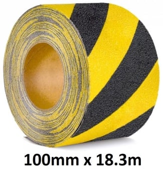 picture of PROline Conformable Anti-Slip Tape - 100mm x 18.3m - Yellow/Black - [MV-265.28.229]