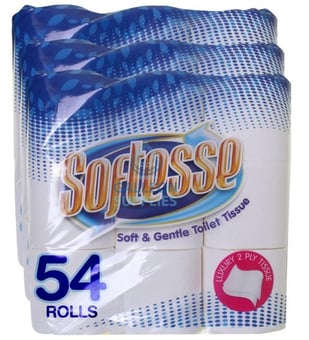 picture of Galleon - Softesse Value Toilet Rolls - 3 Packs x 18 Rolls - 54 Rolls - [GU-VAL-TROLL] - (LP)
