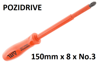 picture of ITL - Insulated Pozi Screwdriver - 150mm x 8 x No.3 - [IT-02000]