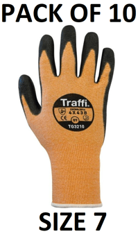 picture of TraffiGlove Metric Be Aware Breathable Gloves - Size 7 - Pack of 10 - TS-TG3210-7X10 - (AMZPK2)