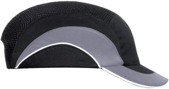 Picture of JSP - HardCap A1+ with Short 5cm Peak  - Black & Grey - [JS-ABS000-005-000]