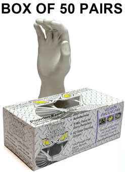 picture of White Mamba Latex Disposable Gloves - Box of 50 Pairs - FD-BX-WMG