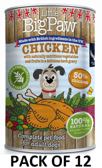picture of Little BigPaw Chicken With Veg & Fruits Wet Dog Food 12 x 390g - [CMW-CPPBH0]