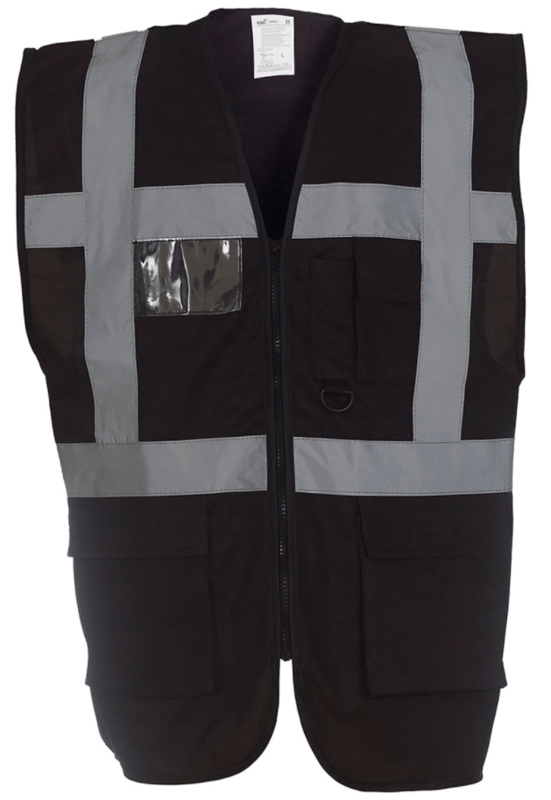 picture of Yoko Small-Plus Size Hi Vis Executive Waistcoat - BLACK - BT-HVW801-BLK