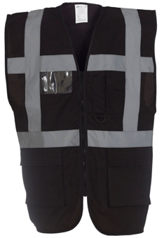 Picture of Yoko Small-Plus Size Hi Vis Executive Waistcoat - BLACK - BT-HVW801-BLK