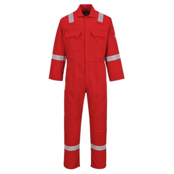 picture of Portwest Red Bizweld Iona FR Coverall Regular Leg - PW-BIZ5RER