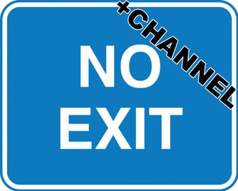 Picture of Parking & Site Management - NO EXIT Sign With Fixing Channel - FIXING CLIPS REQUIRED - Class 1 Ref BSEN 12899-1 2001 - 600 x 450Hmm - Reflective - 3mm Aluminium - [AS-TR26C-ALU]