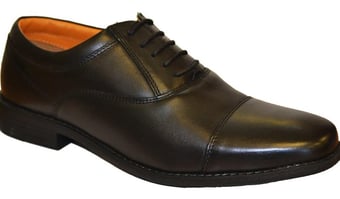picture of Black Leather Oxford Executive Shoe with Rubber Sole - GN-4075