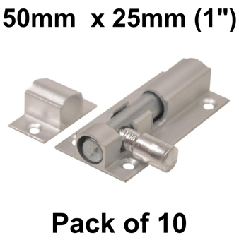 picture of SAA Straight Barrel Bolt - 50mm (2") x 25mm (1") - Pack of 10 - [CI-DB31L]