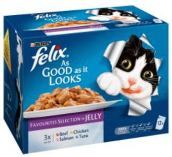 picture of Felix Favourites Selection in Jelly Wet Cat Food 12 Pack 100g - [BSP-573285]