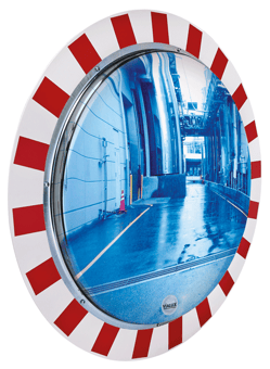 Picture of ROUND STAINLESS STEEL TRAFFIC MIRROR - Dia 600mm - To View 2 Directions - 7 Year Guarantee - [VL-846-SS]