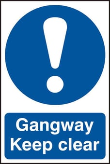 Picture of Gangway Keep clear - PVC 200 x 300mm - IH-0268