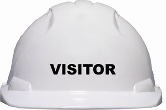 Picture of JSP - EVO3 White Safety Helmet - VISITOR Printed on Front in Black - [JS-AJF160-000-100]