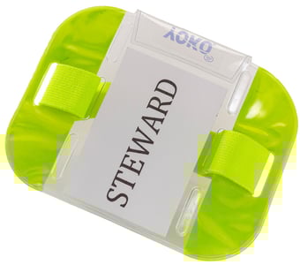 picture of Yoko Yellow Hi Vis Professional Armband - Adjustable Self-Matching Colour - [YO-HVWAB164-YELLOW]