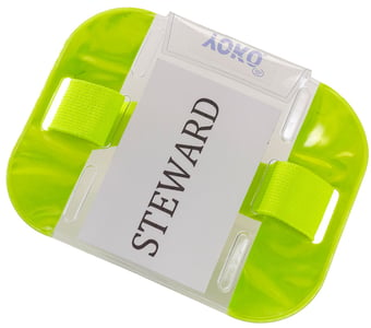 picture of Yoko Yellow Hi Vis Professional Armband - Adjustable Self-Matching Colour - [YO-HVWAB164-YELLOW]