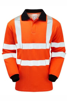 picture of Pulsar Orange Hi-Vis Flame Retardant Polo Shirt - PR-PRARC21