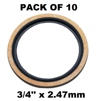 picture of PACK OF 10 - 3/4" BSP Self Centering Bonded Seal - [HP-BS34]
