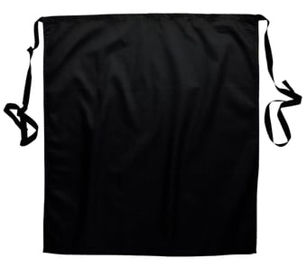 Picture of Portwest Chefswear Waist Polycotton Apron - Black - [PW-S894BKR] - (DISC-X)