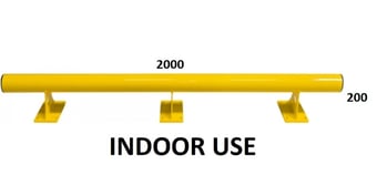 picture of BLACK BULL Raised Collision Protection Bars - Indoor Use - 200 x 2,000mmL - Yellow - [MV-202.27.522]