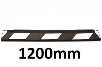 picture of TRAFFIC-LINE Park-Aid Wheel Stop - 1200mmL - Black/White - Complete with Fixings - [MV-284.24.168]