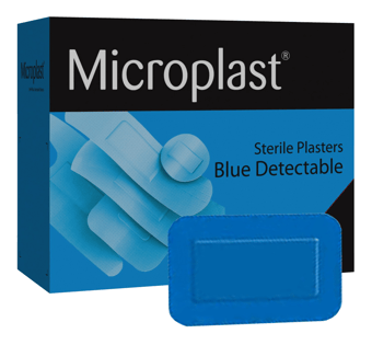 Picture of Blue Dot - Blue Detectable Plasters - 7cm x 5cm - pack of 50 - [CM-86935]