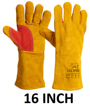 picture of Leopard Premium Gold Yellow Welding Gauntlet - 16 Inch - [MH-GG2020PRE16]