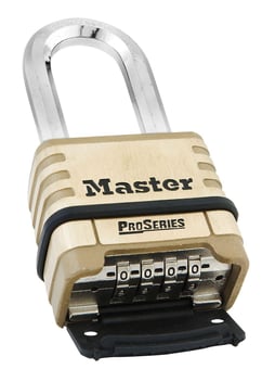 picture of Masterlock - Brass Pro Series Resettable Combination Padlock with Long Shackle - [MA-1175DLH]