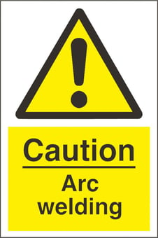 Picture of Caution Arc Welding Sign - 200 x 300Hmm - Rigid Plastic [AS-WA218-RP]