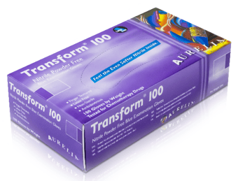 Picture of Aurelia Transform 100 Nitrile Examination Gloves Ice Blue - Box of 50 Pairs - SMX-9889A5