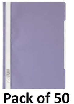 picture of Durable - Clear View Folder - Economy - Light Purple - Pack of 50 - [DL-257312]
