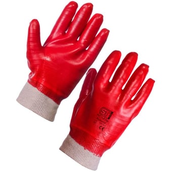 Picture of Supertouch PVC Full Dip Knit Wrist Gloves - ST-23322