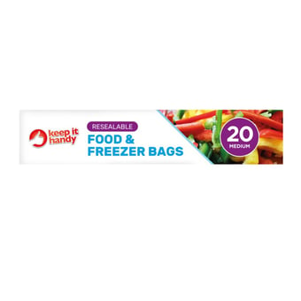 picture of Keep It Handy Resealable Food and Freezer Bags Medium 20pk - [OTL-322283]