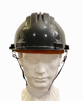 picture of Climax 5-RS Unvented Black Safety Helmet - Chinstrap with Chin Rest - [IH-MOD5-RS-BLACK-BC]