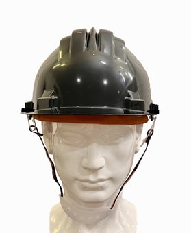 Picture of Climax 5-RS Unvented Black Safety Helmet - Chinstrap with Chin Rest - [IH-MOD5-RS-BLACK-BC]