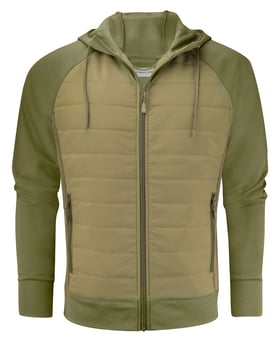 picture of James Harvest Keyport Full Zip Hooded Hybrid Jacket - Moss Green - BT-HAR2112032-H704