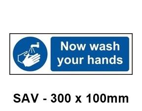 picture of Spectrum Now Wash Your Hands - SAV - 300 x 100mm - SCXO-CI-11480