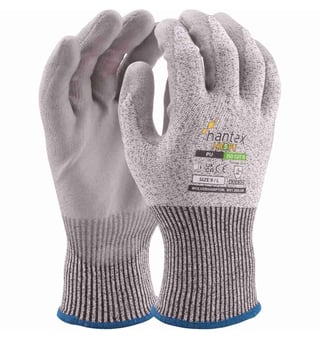 picture of Hantex HX5-PU - ISO Cut D PU Palm Coated Safety Gloves - UC-G/HANTEX-HX5/PU