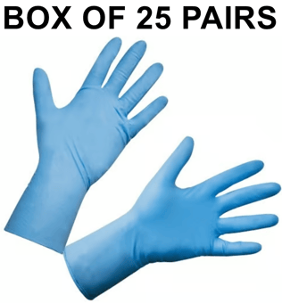 picture of Chemsplash Long N'Strong P/Free Chem Resistant Nitrile Disp Glove - Blue - Box of 25 Pairs - BG-4009