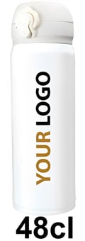 picture of Custom Branded Thermic Vacuum Steel Flask - Light Cream - [IH-PC-C5625-LIGHTCREAM]