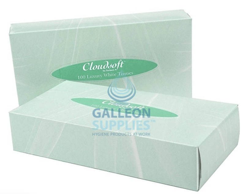 picture of Galleon - Cloudsoft Softy Facial Tissues - 2 Ply White - 20cm x 21cm - 100 Tissues Per Box - 36 Boxes - [GU-FT36]