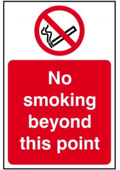 picture of Spectrum No Smoking Beyond This Point Sign - RPVC 200 x 300mm - SCXO-CI-11829