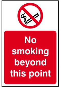 Picture of Spectrum No Smoking Beyond This Point Sign - RPVC 200 x 300mm - SCXO-CI-11829