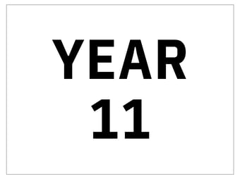 Picture of Year 11 Corridor Study Room Door Sign Sticker/Sav - IH-YEAR11-SAV - (LP)