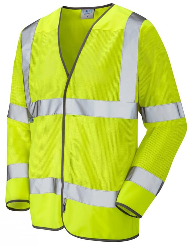 Picture of Burrington - Long Sleeved Yellow Coolviz Hi-Vis Superior Waistcoat - LE-S20-Y