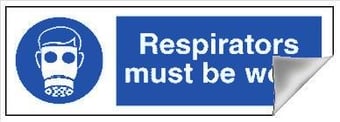 picture of Respirators Sign - 300 x 100Hmm - Self Adhesive Vinyl - [AS-MA57-SAV]