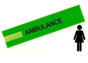 Picture of Lime Green - Ladies Pre Printed Arm band - Ambulance - 10cm x 45cm - Single - [IH-ARMBAND-G-AMB-B-S]