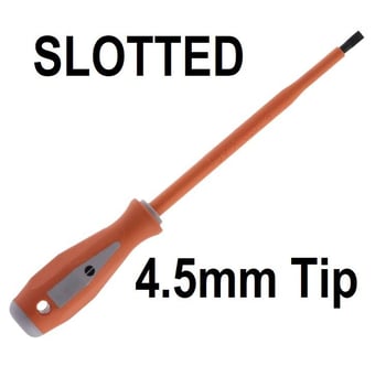 picture of Boddingtons - Premium Insulated Screwdriver - 1.0 x 4.5 x 125mm - Slotted - [BD-111345]