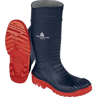 Picture of Delta Plus S5 - SRC - Iron PVC Safety Boot with Midsole - Steel Toecap - Navy Blue/Red - LH-IRONS5BM